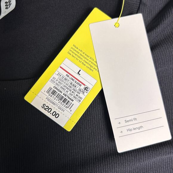 NWT All In Motion Cinch Waist Top Womens Large Black Lightweight Athleisure - Picture 5 of 7